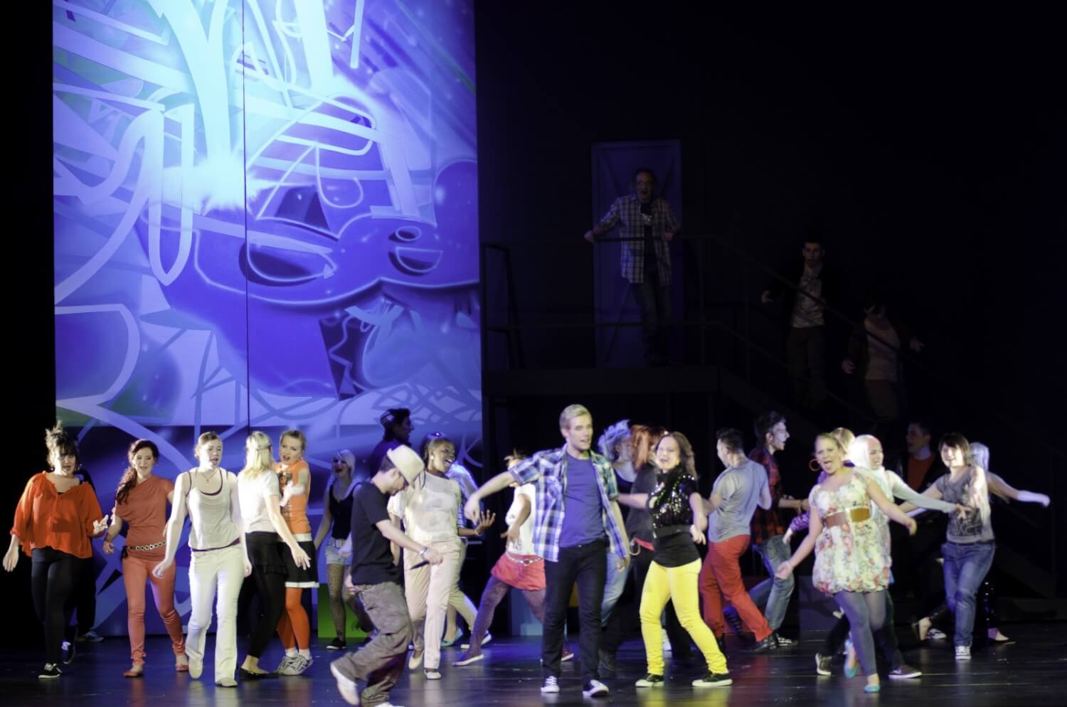 Ensembleszene aus dem Musical „BEATS!“ am Theater Hagen.