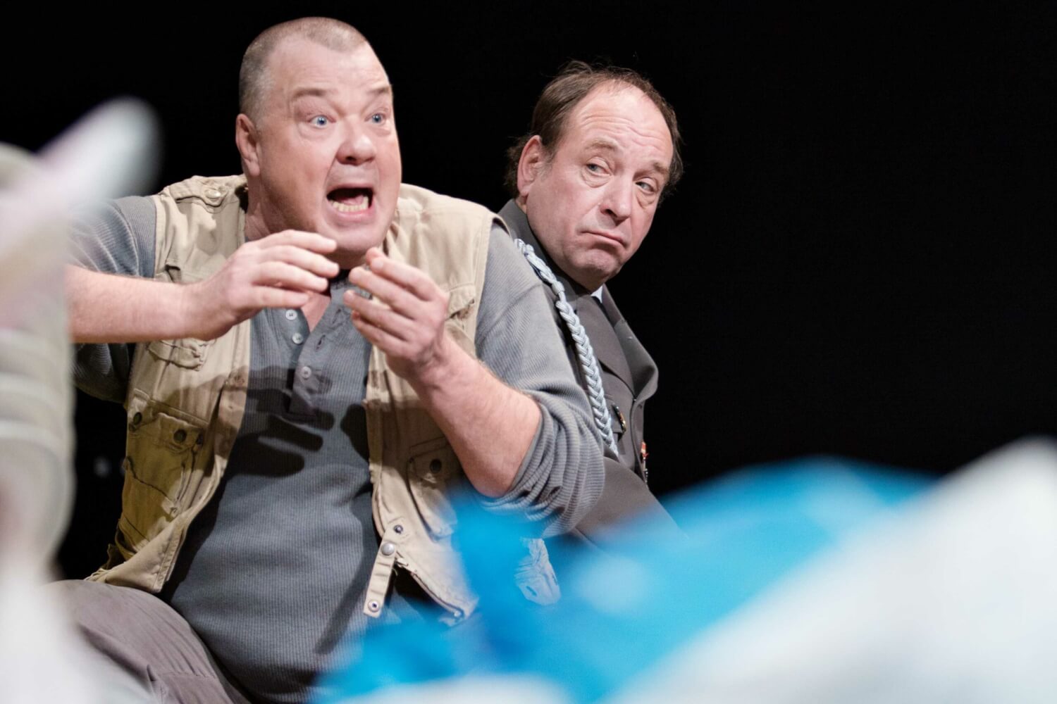 Olaf Weißenberg und Roland Beyer in "Alles Gold was glänzt" am Theater Heidelberg.