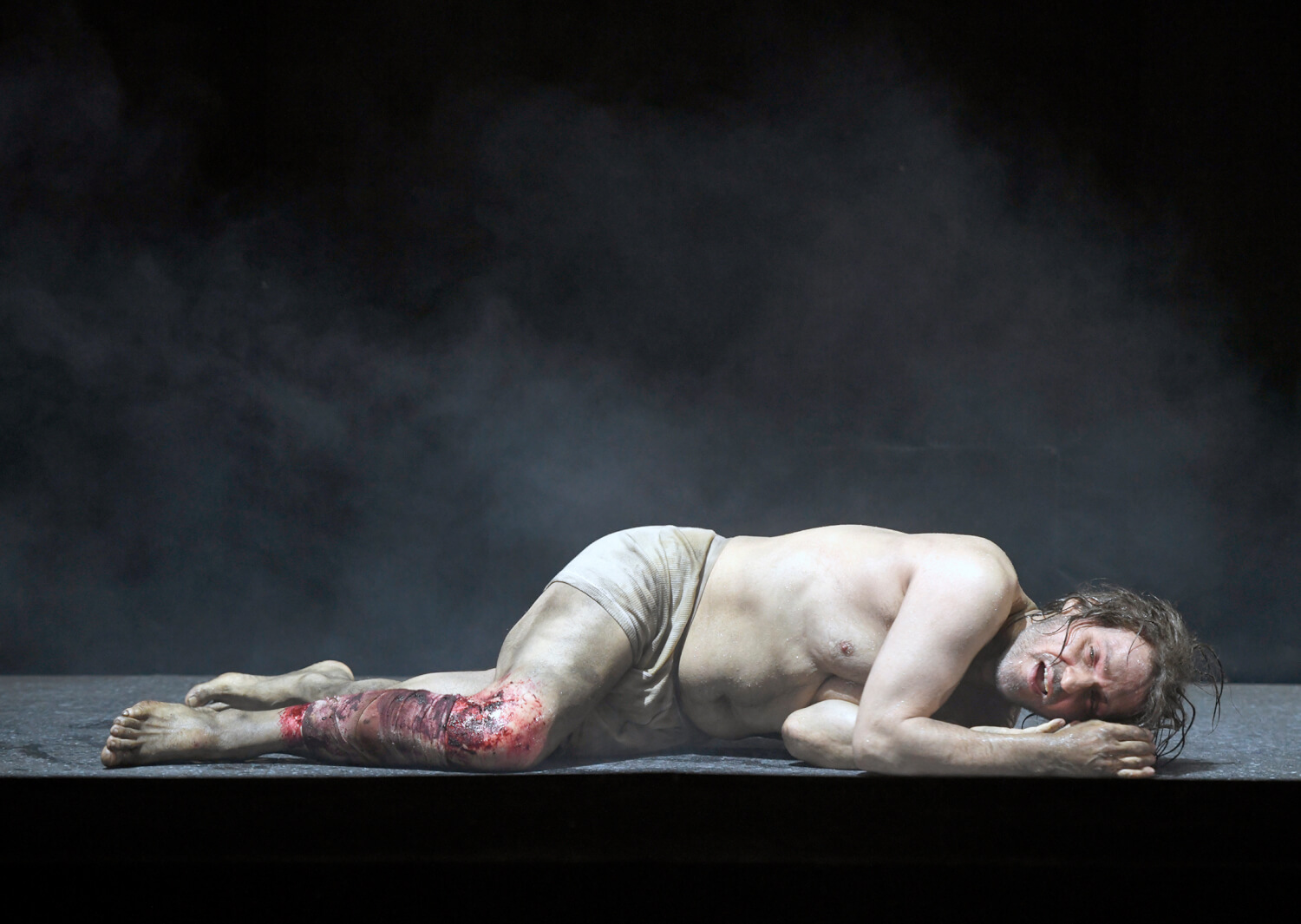 Hans Gröning in der Titelpartie von Wolfgang Rihms Musiktheater „Jakob Lenz“ am Staatstheater Nürnberg