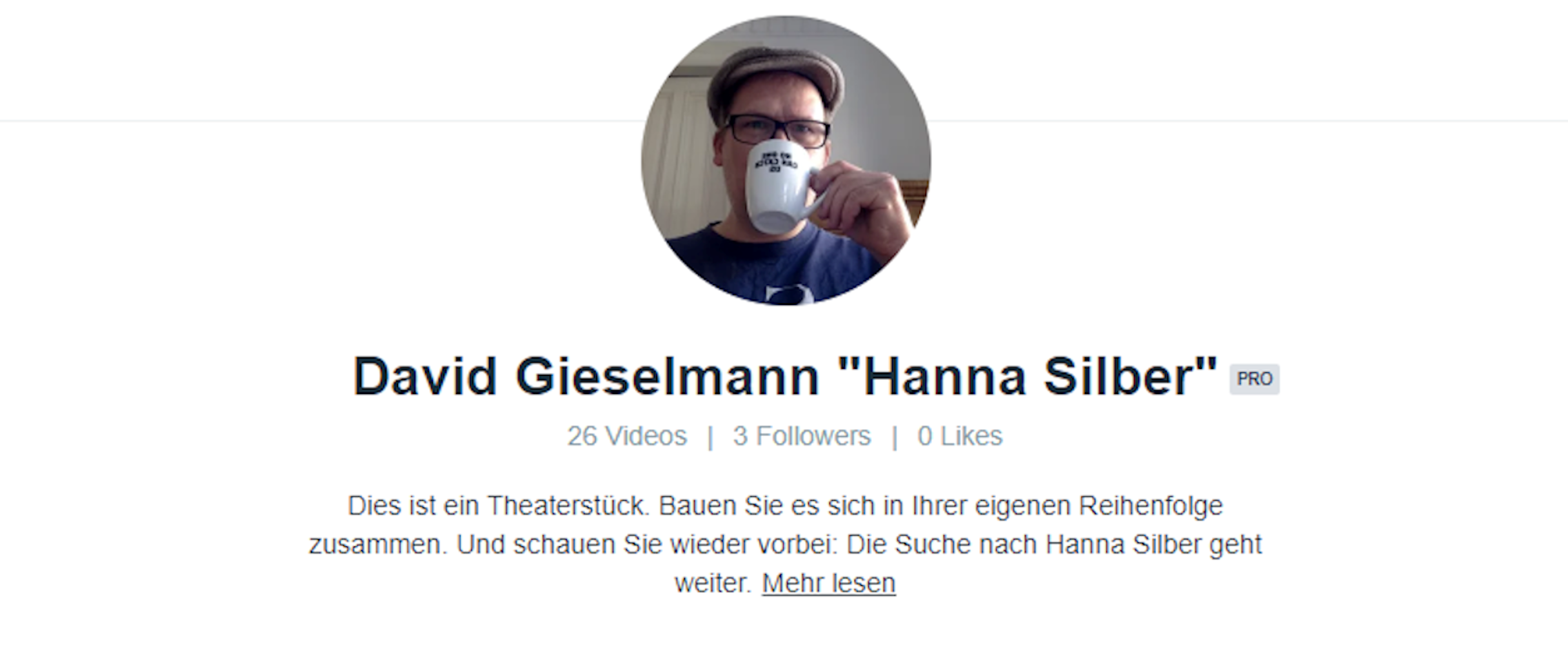 David Gieselmanns Netzstück "Hanna Silber" auf Vimeo