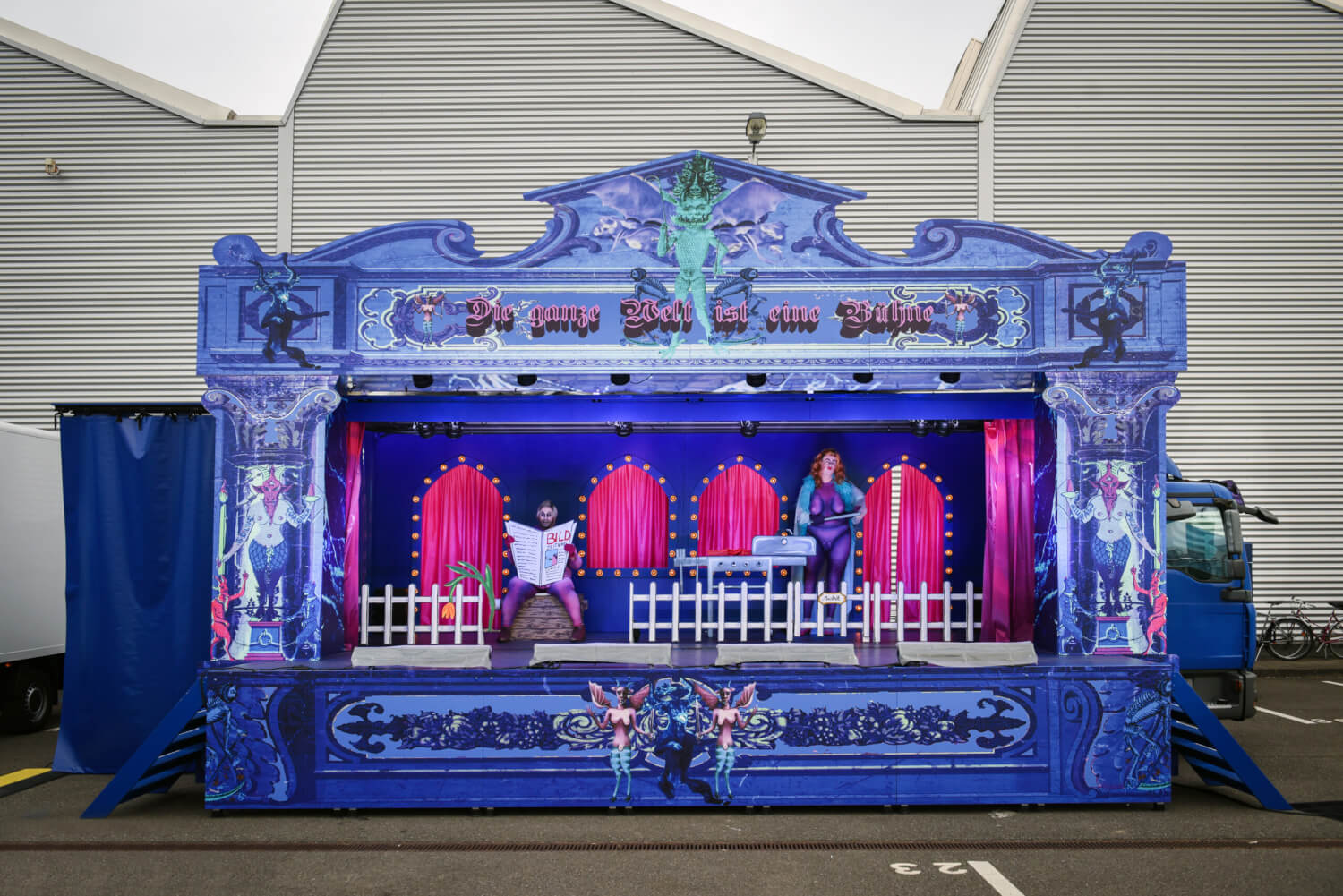 Der frisch umgebaute Theatertruck des Nationaltheaters Mannheim