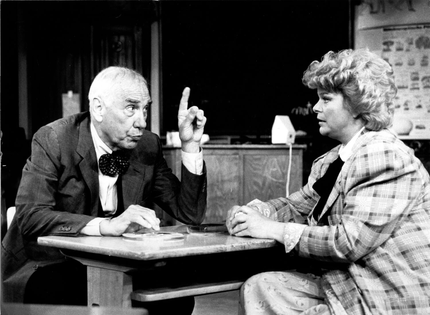 Katinka Hoffmann mit Charles Regnier in Yves Jamiaques Komödie „Das schwarze Schaf“, inszeniert von Horst Johanning 1986 am Bonner Contra-Kreis-Theater.