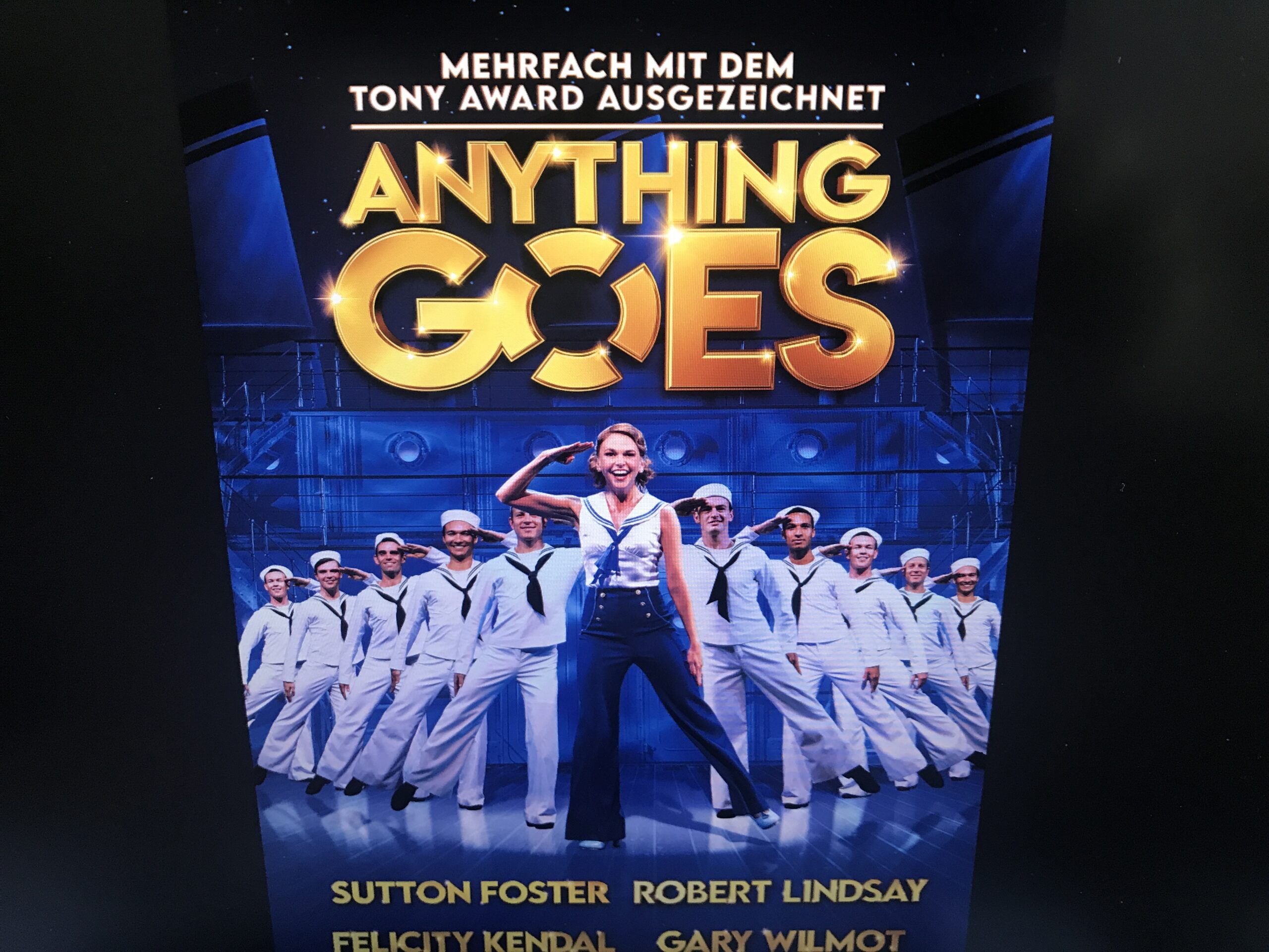 Plakat „Anything goes“ Barbican Theatre London 2021