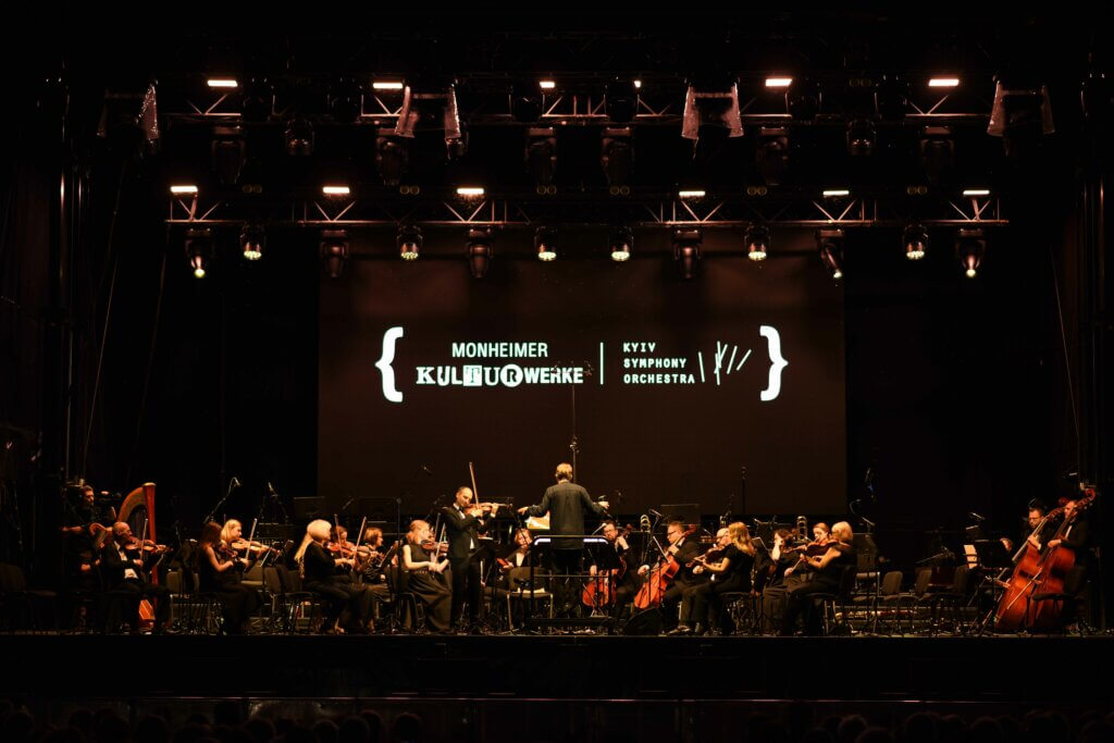 Das Kyiv Symphony Orchestra beim Picknick-Konzert.