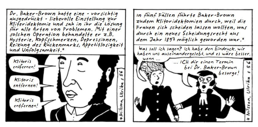 Zwei Comicstrips von „Der Ursprung der Welt“ von Liv Strömquist.