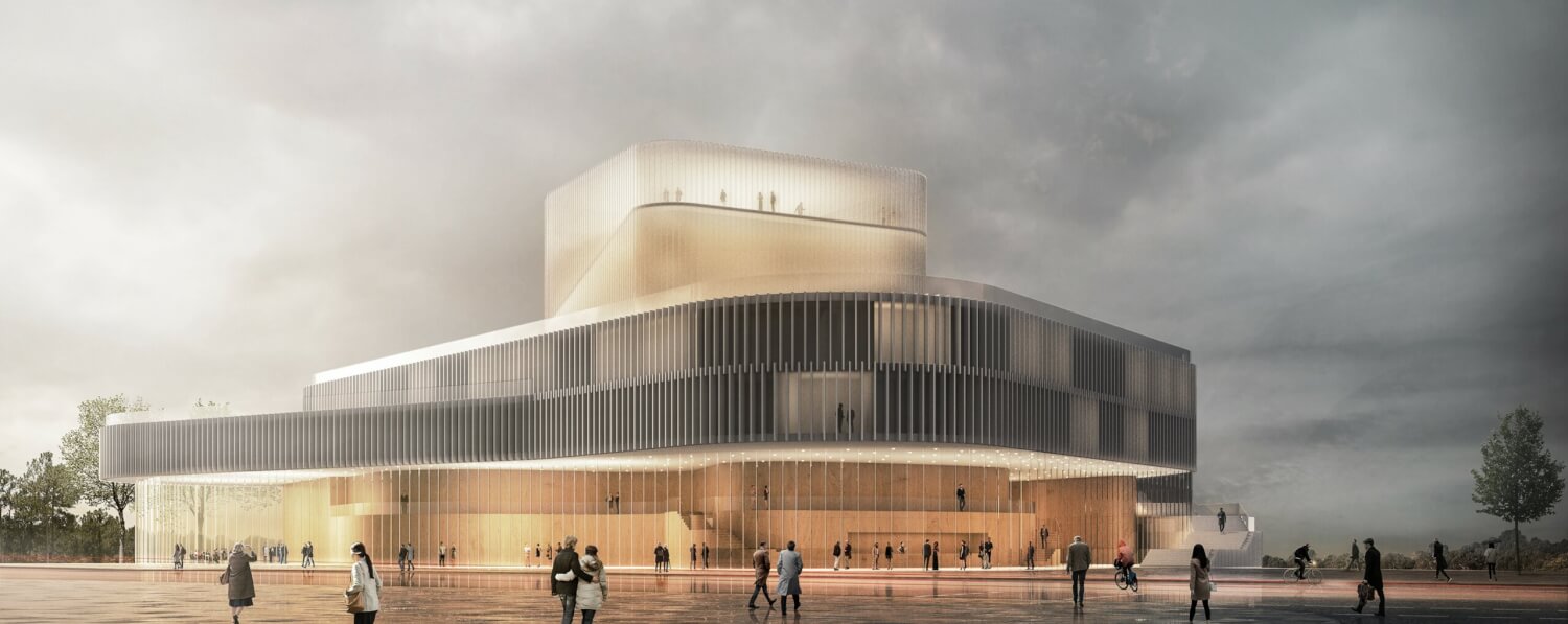 Der Siegerentwurf für den Neubau des Rostocker Volkstheaters von Hascher Jehle Architektur.